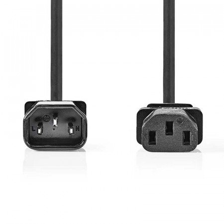 Cable prolongador PC IEC-320 C13/C14, 5 Metros