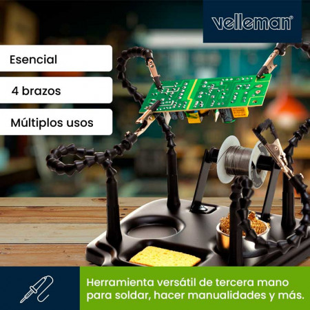 Soporte para soldar 4 brazos VELLEMAN VTHH7