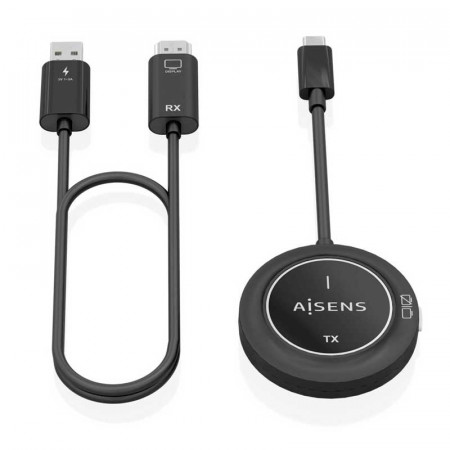 USB-C a HDMI Inalámbrico AISENS ASWL-H2KC30M003-BK