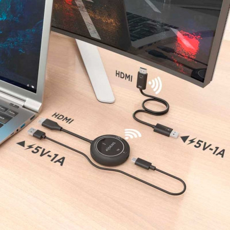 HDMI Inalámbrico AISENS ASWL-H2K30M002-BK