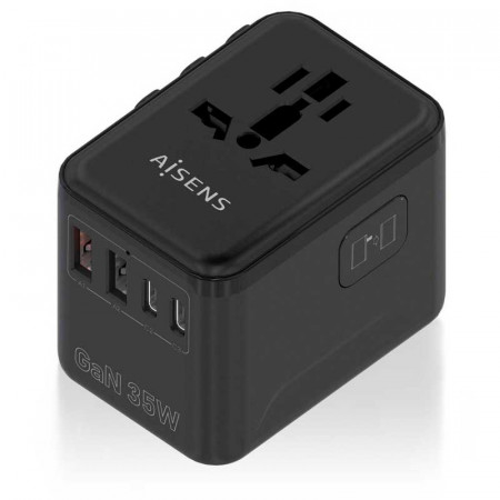 Adaptador Universal de viaje AISENS ASPS-2A3C09-BK