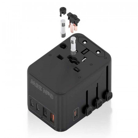 Adaptador Universal de viaje AISENS ASPS-2A3C09-BK