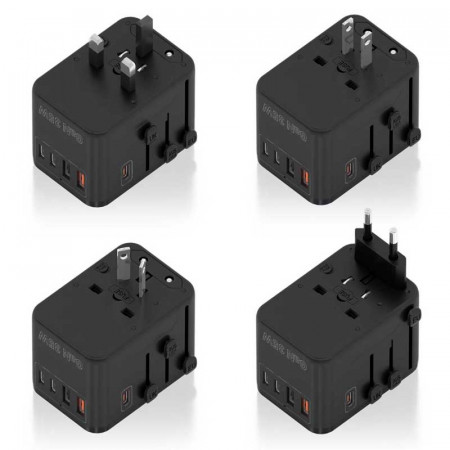 Adaptador Universal de viaje AISENS ASPS-2A3C09-BK