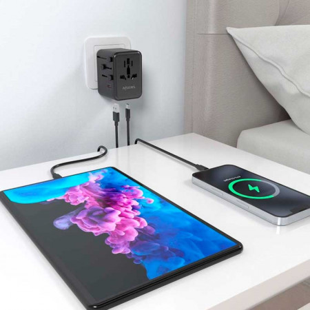 Adaptador Universal de viaje AISENS ASPS-2A3C09-BK
