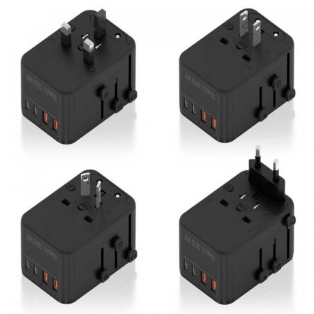 Adaptador Universal de viaje AISENS ASPS-2A2C08-BK
