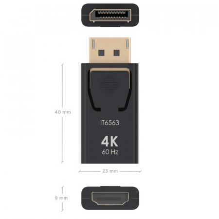 Adaptador DISPLAYPORT Macho a HDMI Hembra