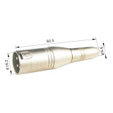 XLR Macho 3 PIN - Jack 6,3mm. Hembra mono
