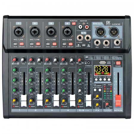 Mesa de mezclas EK AUDIO MQ06
