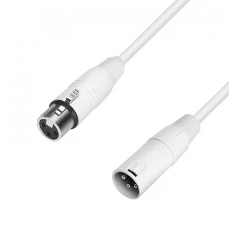 Cable XLR macho a XLR hembra 5 metros blanco