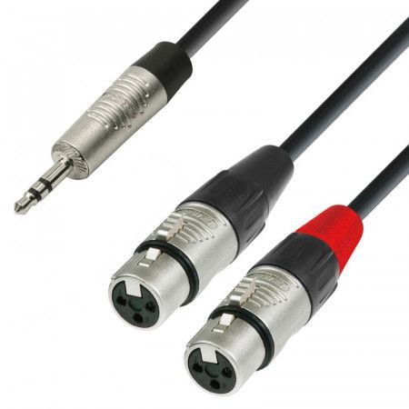 Cable Jack 3.5mm estereo macho a 2 XLR hembra