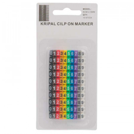 Marcadores para cables 2.5 a 4mm.
