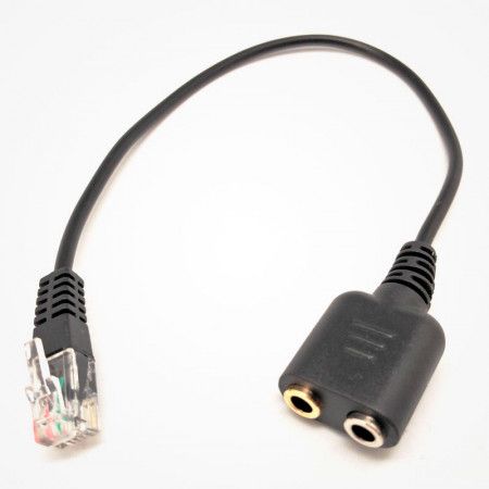 Adaptador RJ9 a 2 JACK  3,5mm.