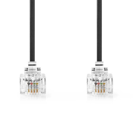 Cable RJ11 Macho a RJ11 Macho 5 metros Negro