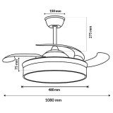 Ventilador de Techo con luz Led OLGA - LM8831