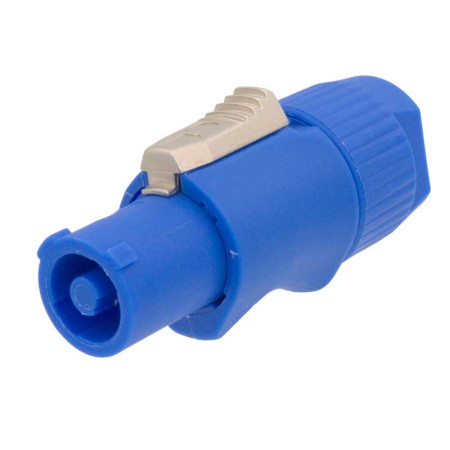 Conector Powercon macho aéreo entrada Azul