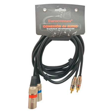 Cable 2 RCA macho a 2 XLR macho 1 metro