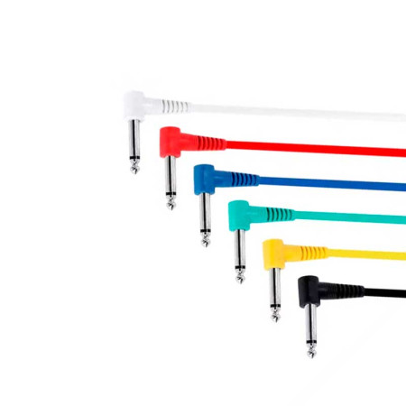 Latiguillos Jack 6.3mm. macho mono 6 colores 0.15m