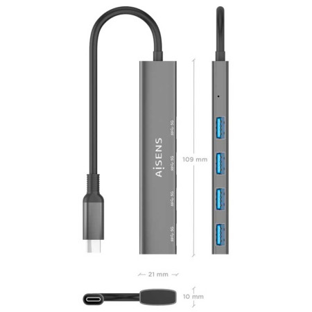 HUB USB 3.2 USB-C a 4 USB-A