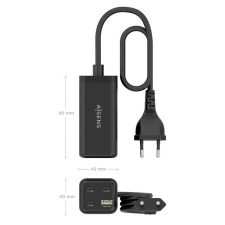 Cargador Sobremesa USB 100W AISENS ASCH-100W4P054