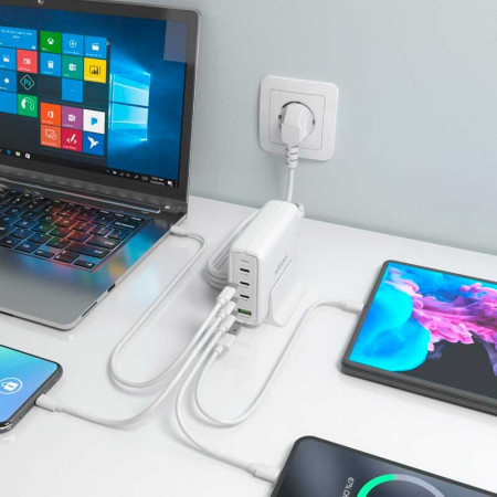 Cargador Sobremesa USB 140W AISENS ASCH-140W4P055