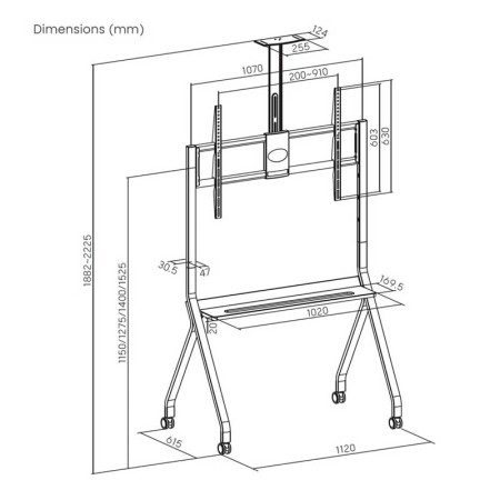 Soporte suelo 55"- 100" AISENS FT86FE-369