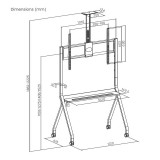 Soporte suelo 55"- 100" AISENS FT86FE-369
