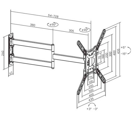 Soporte TV pared 23 a 65" AISENS WT65TSLE-383