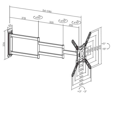 Soporte TV pared 23 a 65" AISENS WT65TSLE-385