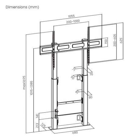 Soporte suelo TV 60"- 100" AISENS FWF100E-351