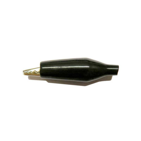 Pinza de cocodrilo aislada negra pequeña 37mm.