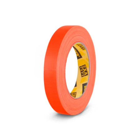 Cinta adhesiva textil naranja neón 19mm. x 25m.