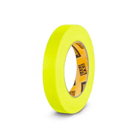 Cinta adhesiva textil amarillo neón 19mm. x 25m.