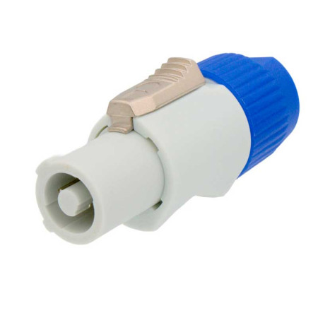 Conector Powercon macho aéreo salida Gris