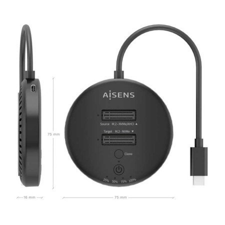 Estación de Docking de Doble Bahía NVMe a USB 3.2