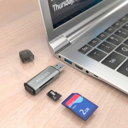 Lector de tarjetas MicroSD/SD/MMC a USB-A