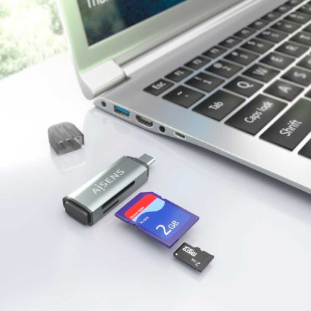 Lector de tarjetas MicroSD/SD/MMC a USB-C