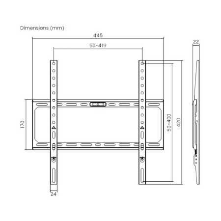 Soporte TV pared 32" a 75" WT75F-389