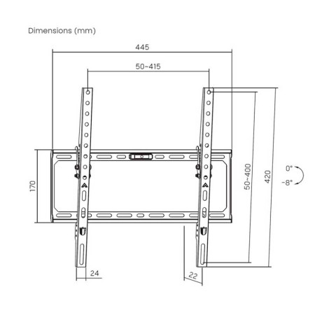 Soporte TV pared 32" a 75" WT75T-391