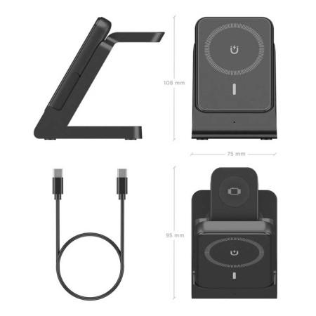 Cargador Inalámbrico AISENS ASCH-15W4WC064-BK