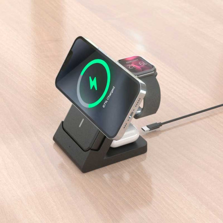 Cargador Inalámbrico AISENS ASCH-15W4WC064-BK