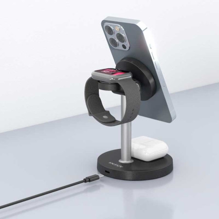 Cargador Inalámbrico AISENS ASCH-15W3WC066-BK