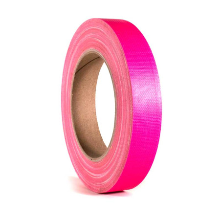 Cinta adhesiva textil rosa neón 19mm. x 25m.