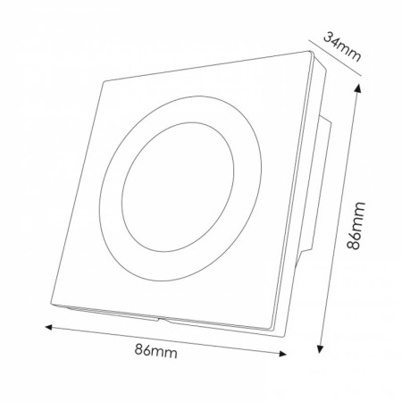 Dimmer Empotrable Táctil Rgb Led 12/24V LM2182