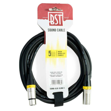 Cable XLR macho a XLR hembra 5 metros