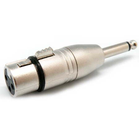 Adaptador XLR hembra 3 PIN a Jack macho 6,3mm.