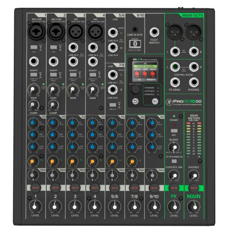 Mesa de Mezclas con batería Mackie PROFX10GO