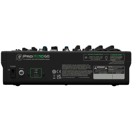 Mesa de Mezclas con batería Mackie PROFX10GO