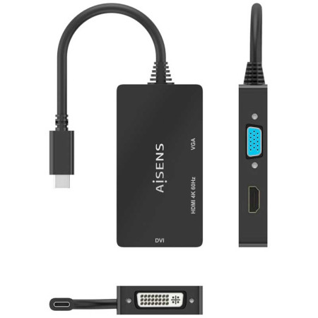 Conversor USB-C a DVI/HDMI/VGA AISENS A109-0954