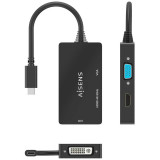 Conversor USB-C a DVI/HDMI/VGA AISENS A109-0954