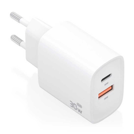 Cargador pared USB-C y USB-A 30W AISENS A110-0952